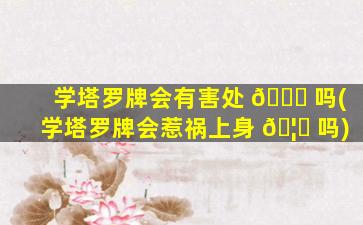 学塔罗牌会有害处 💐 吗(学塔罗牌会惹祸上身 🦈 吗)